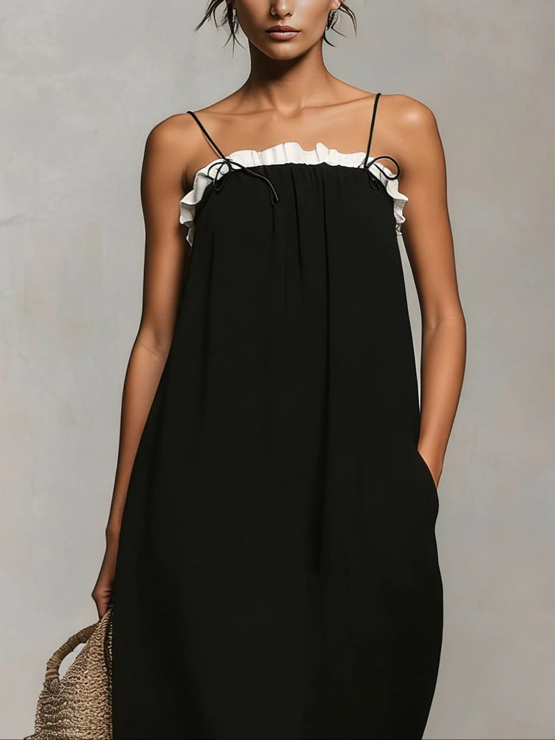 Mirelle™ | Maxi Dress with Colour Blocks and Straps