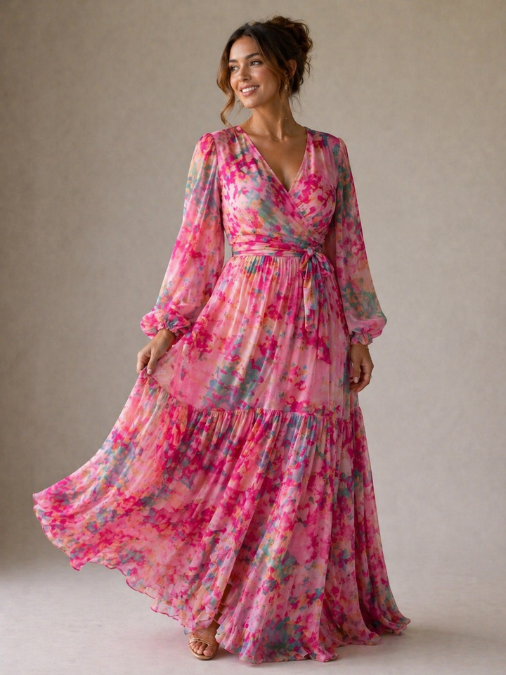 Stella & Grace™ | Floral Print Wrap Dress