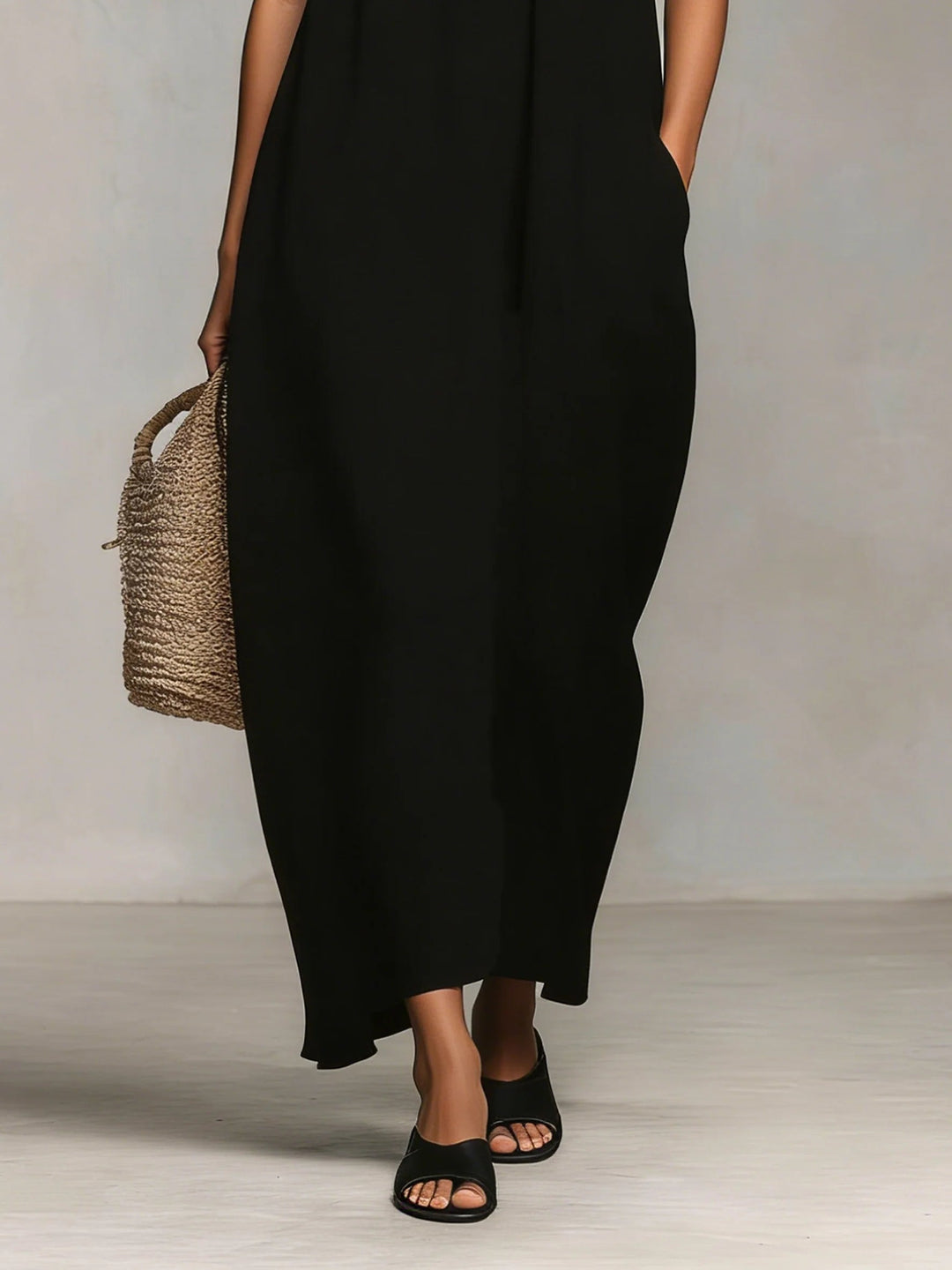 Mirelle™ | Maxi Dress with Colour Blocks and Straps