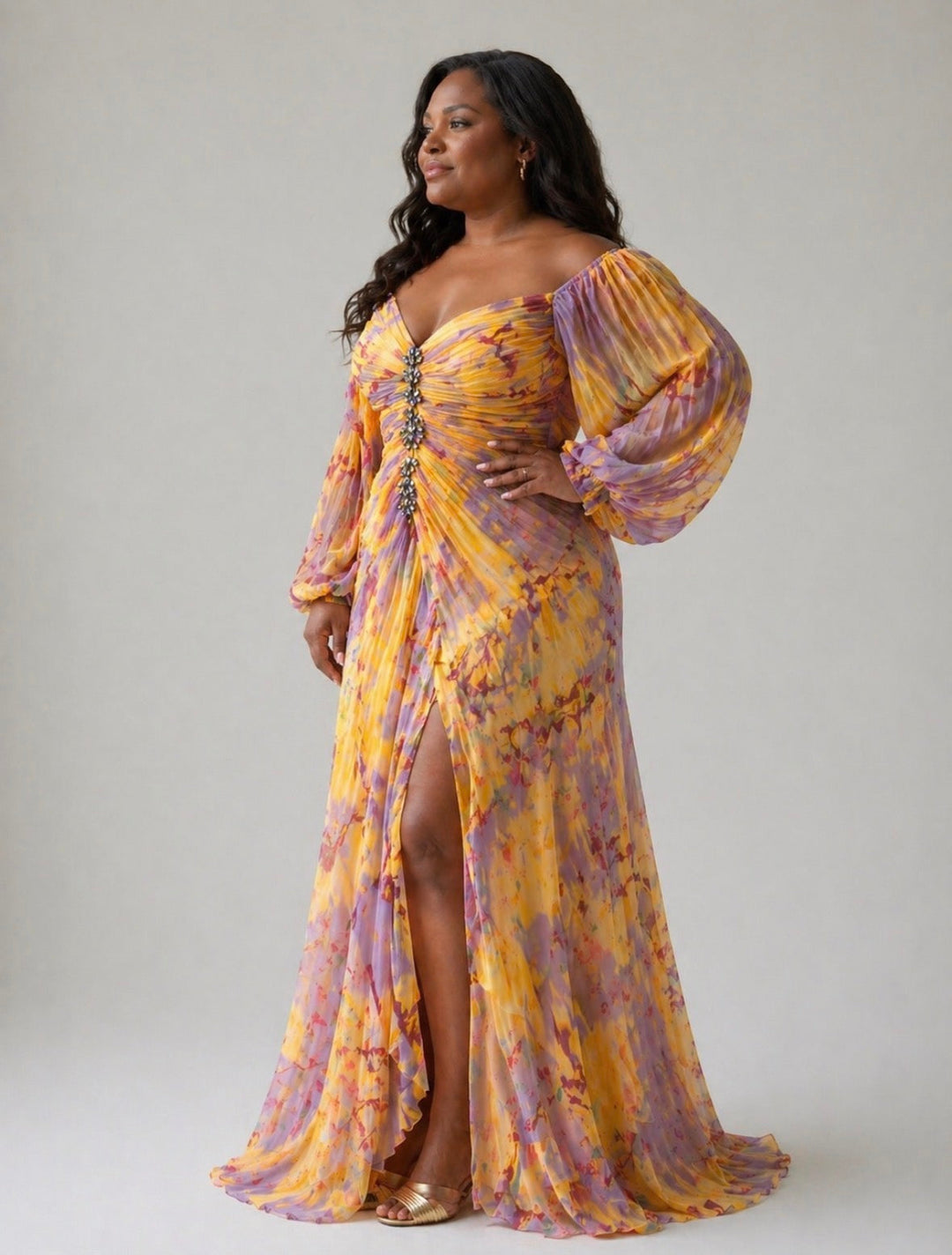 Stella & Grace™ | Elegant V-Neck Dress