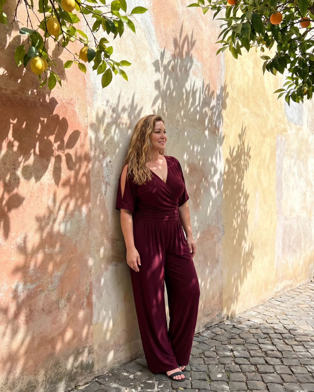 Nyxara | Relaxed Off-Shoulder Wrap Waist Jumpsuit
