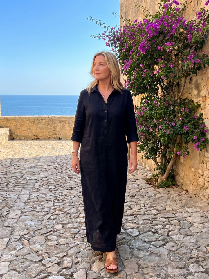 Veronica | Relaxed Long Sleeve Maxi Dress