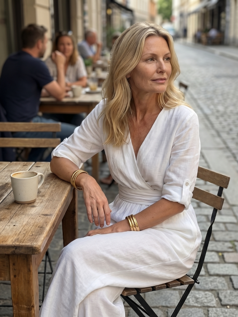 Wanda | Wide Jumpsuit with Front Crossover
