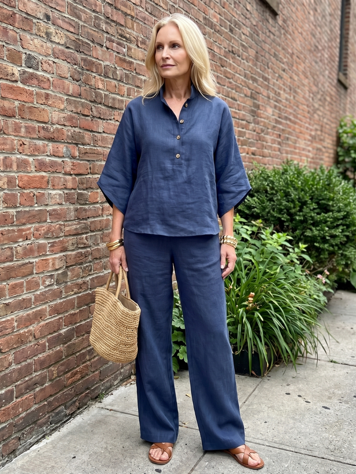 Amity | Button Tunic and Relaxed Trousers Set