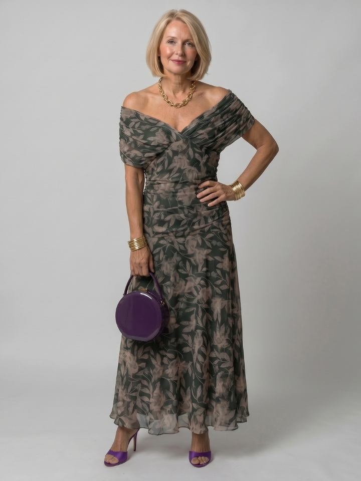 Stella & Grace™ | Off-Shoulder Midi Dress