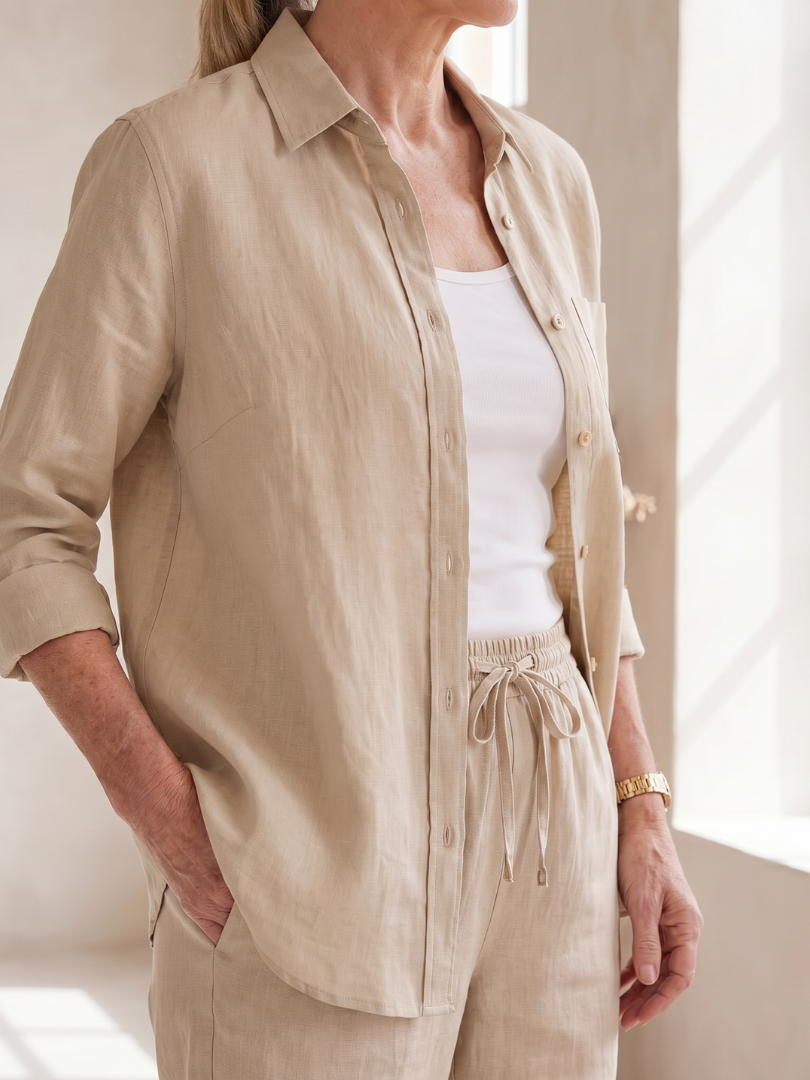 Noor | Long Sleeve Shirt and Tapered Trousers Set