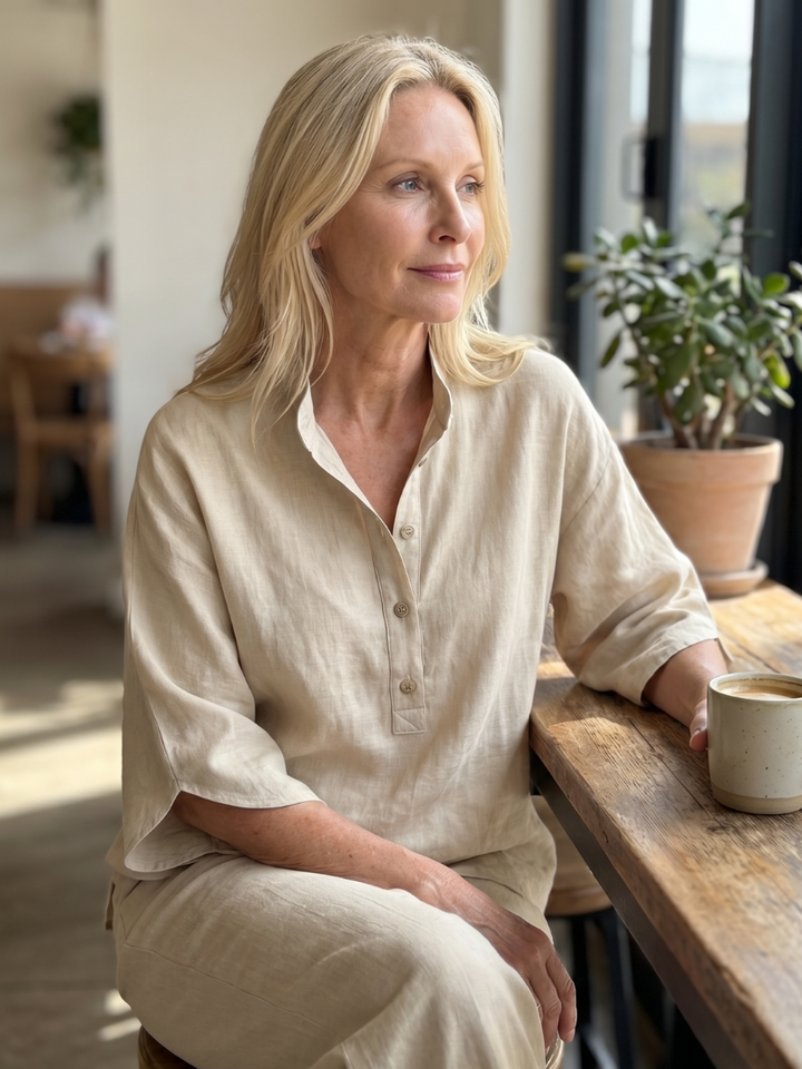 Amity | Button Tunic and Relaxed Trousers Set