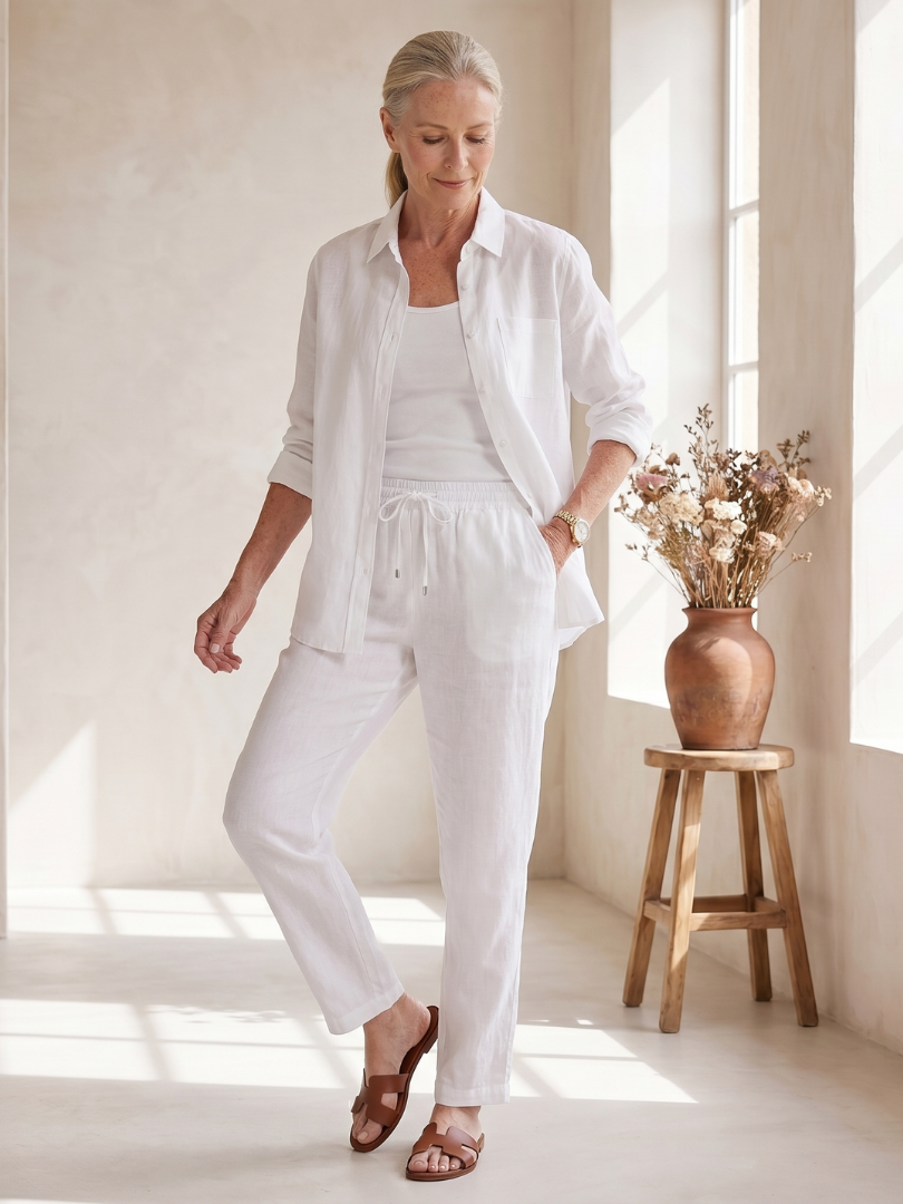 Noor | Long Sleeve Shirt and Tapered Trousers Set