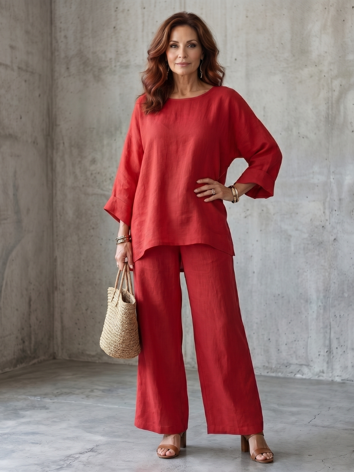 Prue | Oversized Tunic and Wide-Leg Trousers Set