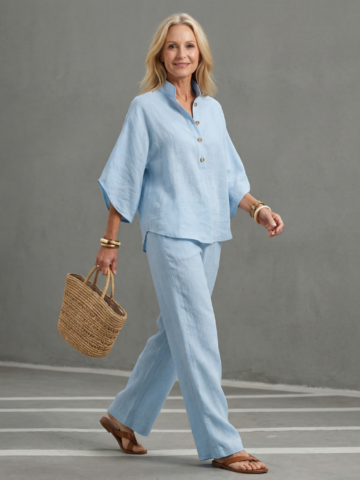 Amity | Button Tunic and Relaxed Trousers Set