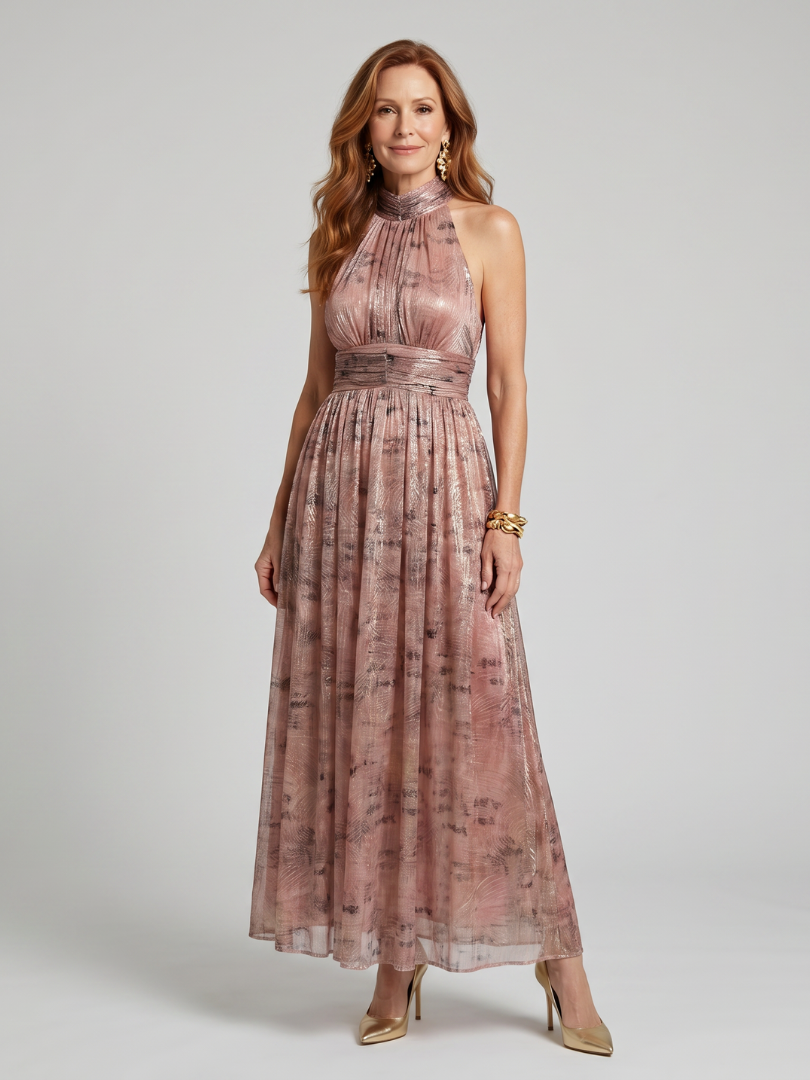 Imogen | Sleeveless Textured Midi Dress