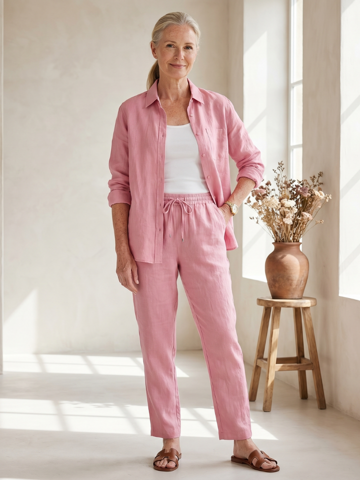 Noor | Long Sleeve Shirt and Tapered Trousers Set
