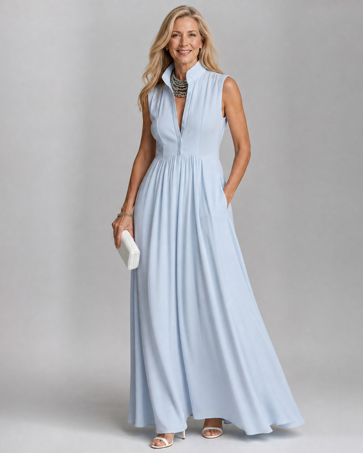 Virelia | Sleeveless Collared Wide-Leg Jumpsuit