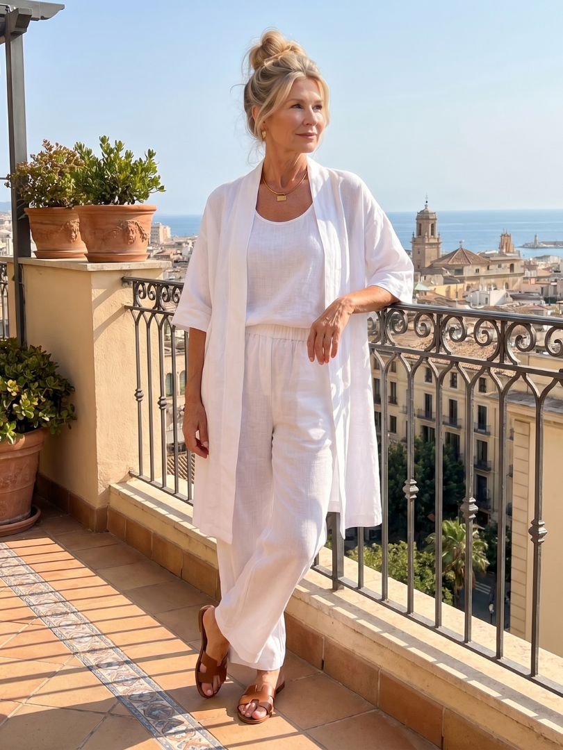 Yael | Three-Piece Relaxed Top and Trousers Set