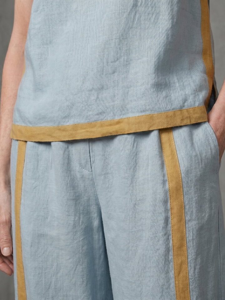 Inara | Sleeveless Top and Contrast Wide-Leg Trousers