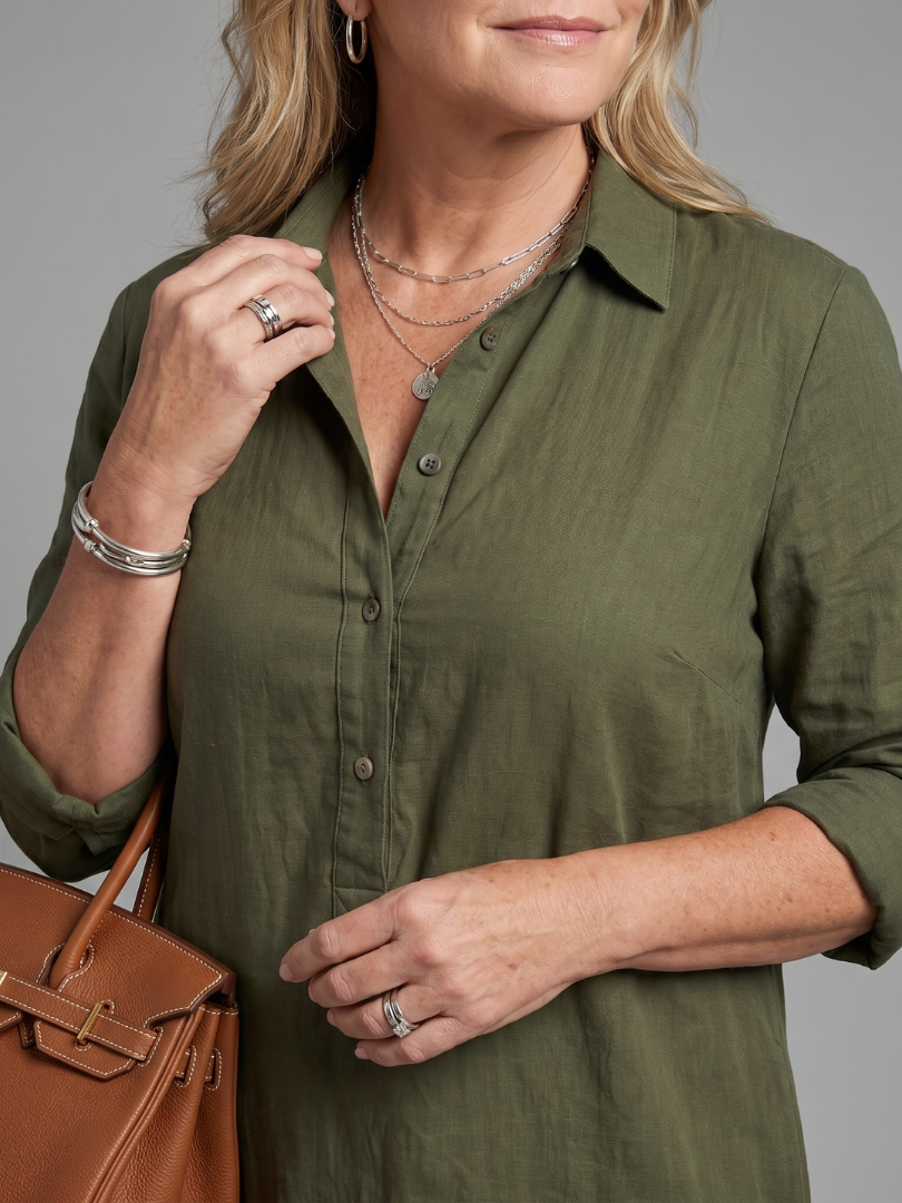 Veronica | Relaxed Long Sleeve Maxi Dress