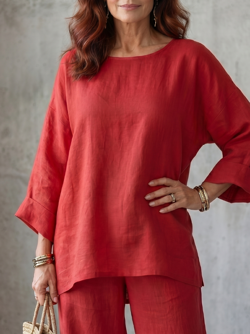Prue | Oversized Tunic and Wide-Leg Trousers Set