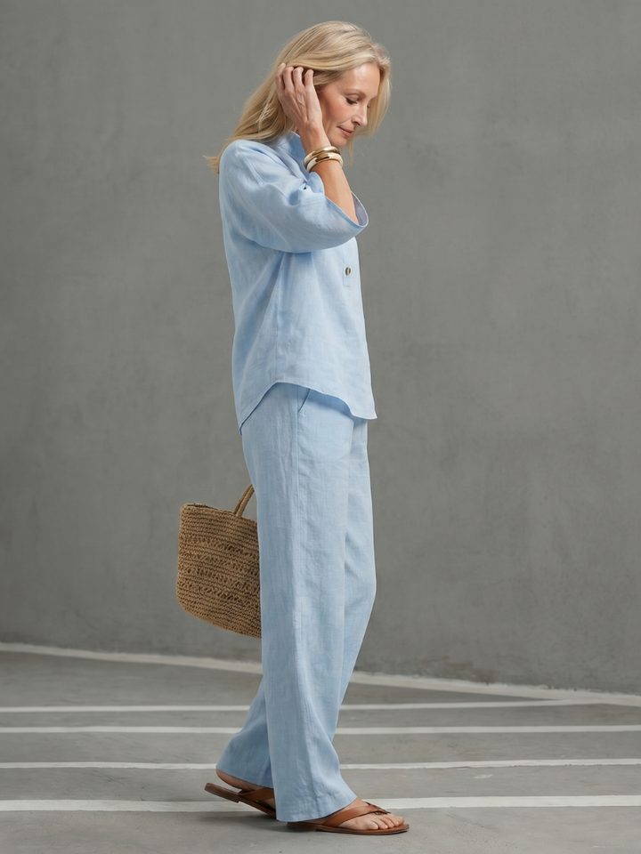Amity | Button Tunic and Relaxed Trousers Set