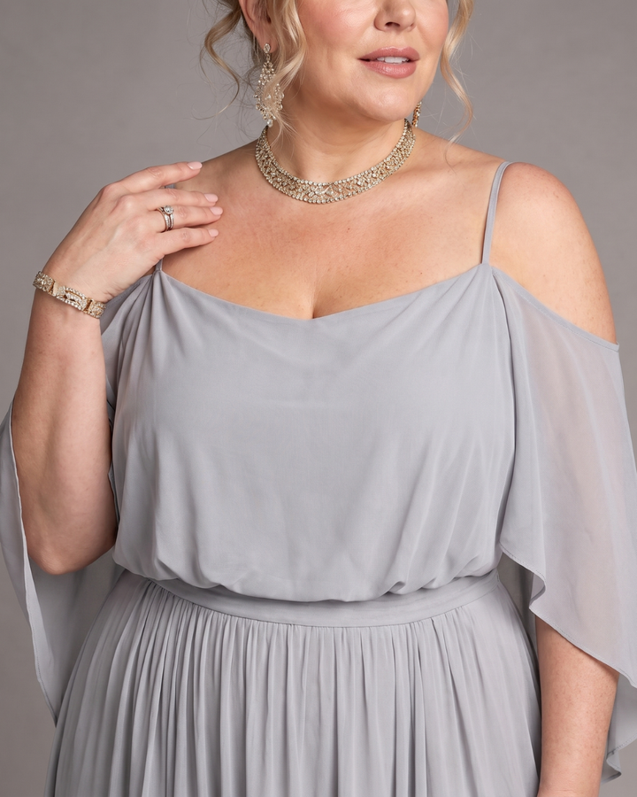 Aurevina | Off-Shoulder Top and Flowy Maxi Skirt Set