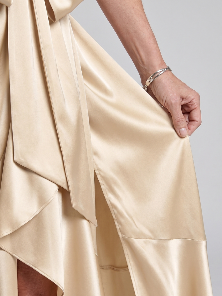 Honora | Asymmetric Halter Neck Midi Dress
