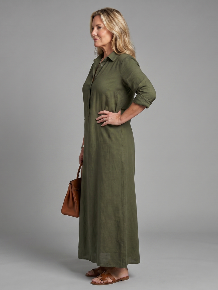 Veronica | Relaxed Long Sleeve Maxi Dress