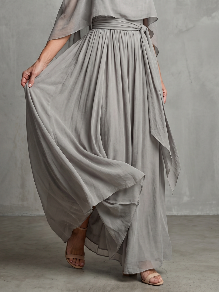Marisol | Layered Off-Shoulder Top and Wide-Leg Trousers