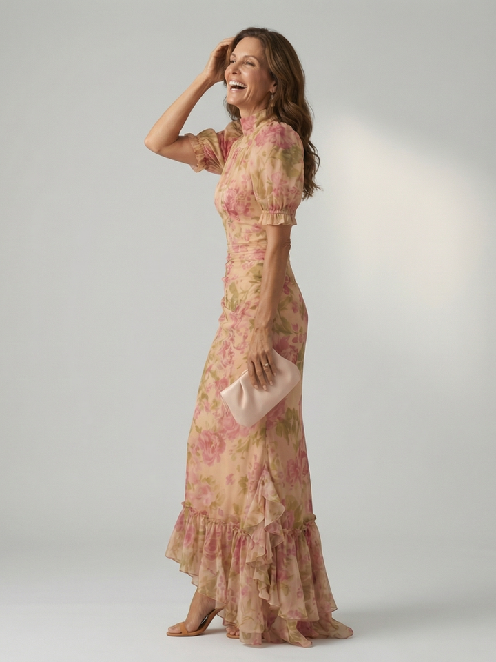 Vianne | Maxi Dress with Gentle High Neck