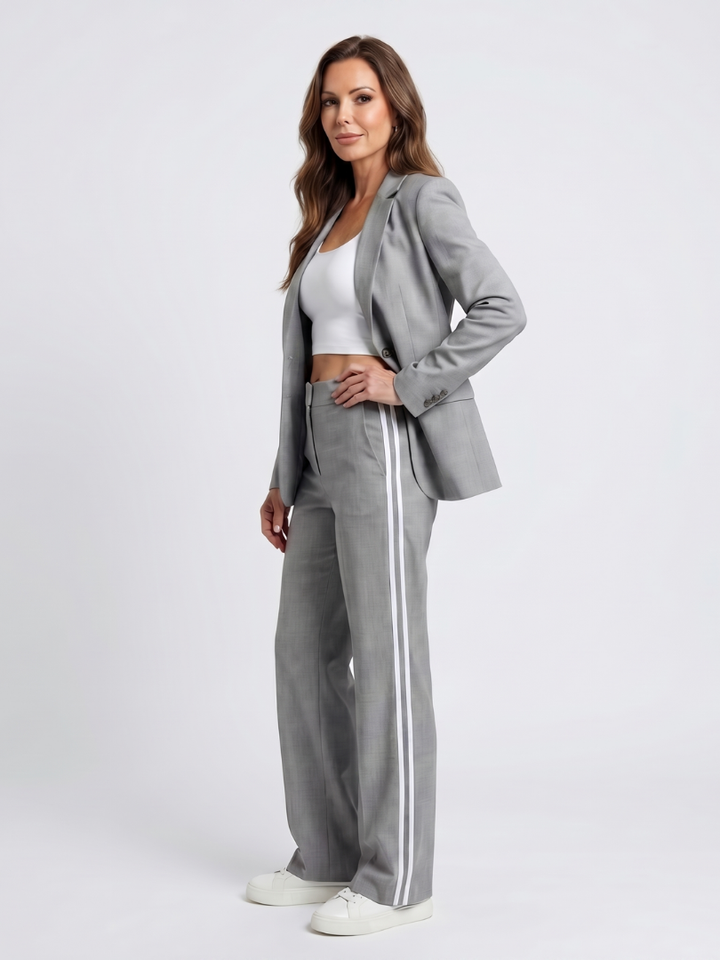Kaya | Contrast Striped Wide-Leg Set