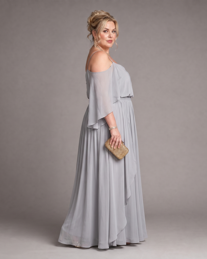 Aurevina | Off-Shoulder Top and Flowy Maxi Skirt Set