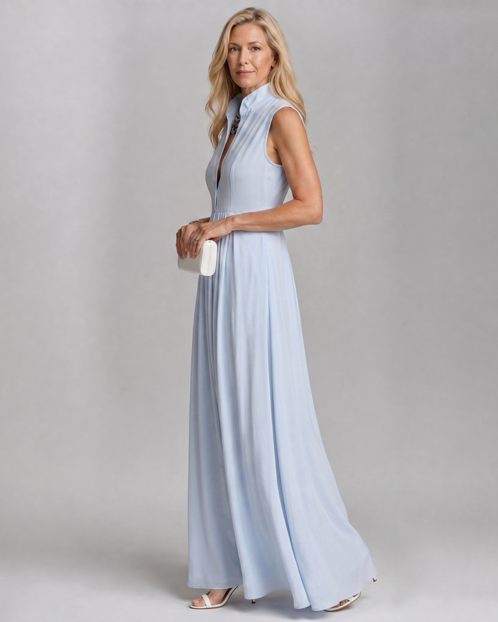 Virelia | Sleeveless Collared Wide-Leg Jumpsuit