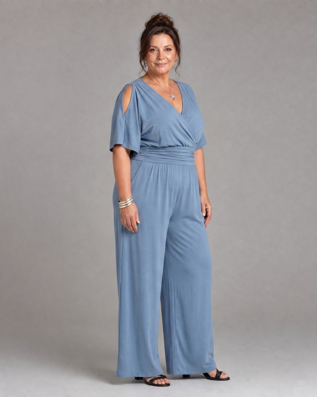 Nyxara | Relaxed Off-Shoulder Wrap Waist Jumpsuit