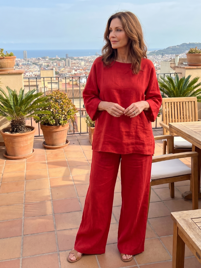 Prue | Oversized Tunic and Wide-Leg Trousers Set