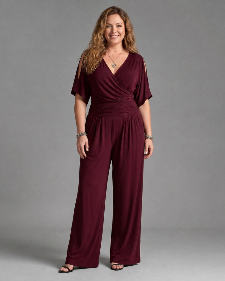 Nyxara | Relaxed Off-Shoulder Wrap Waist Jumpsuit