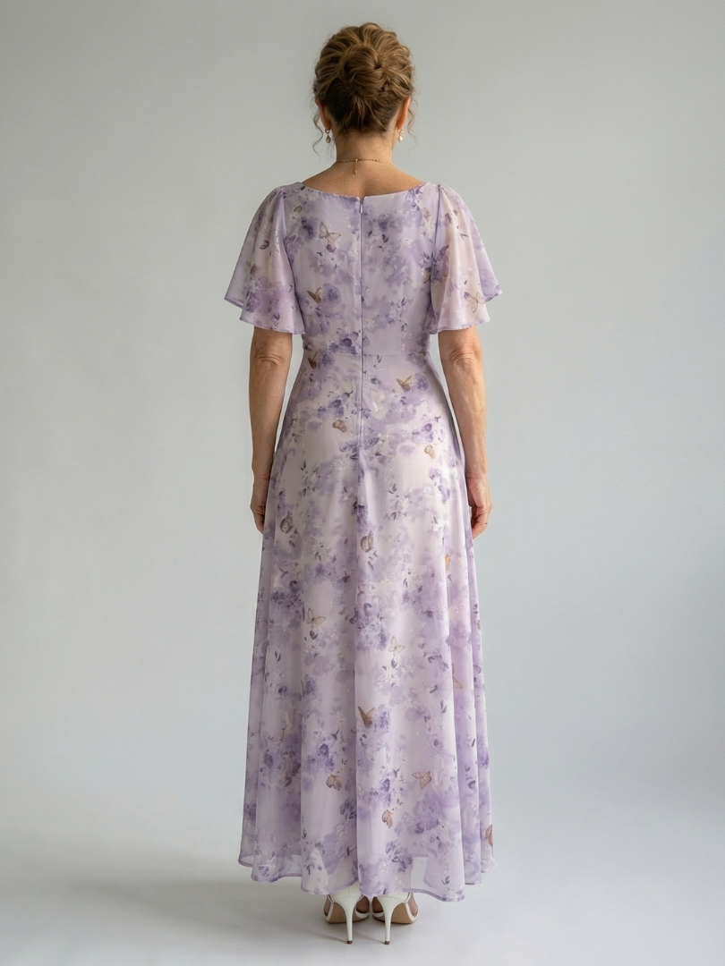 Vaelis | Midi Dress with Ruffle Sleeves