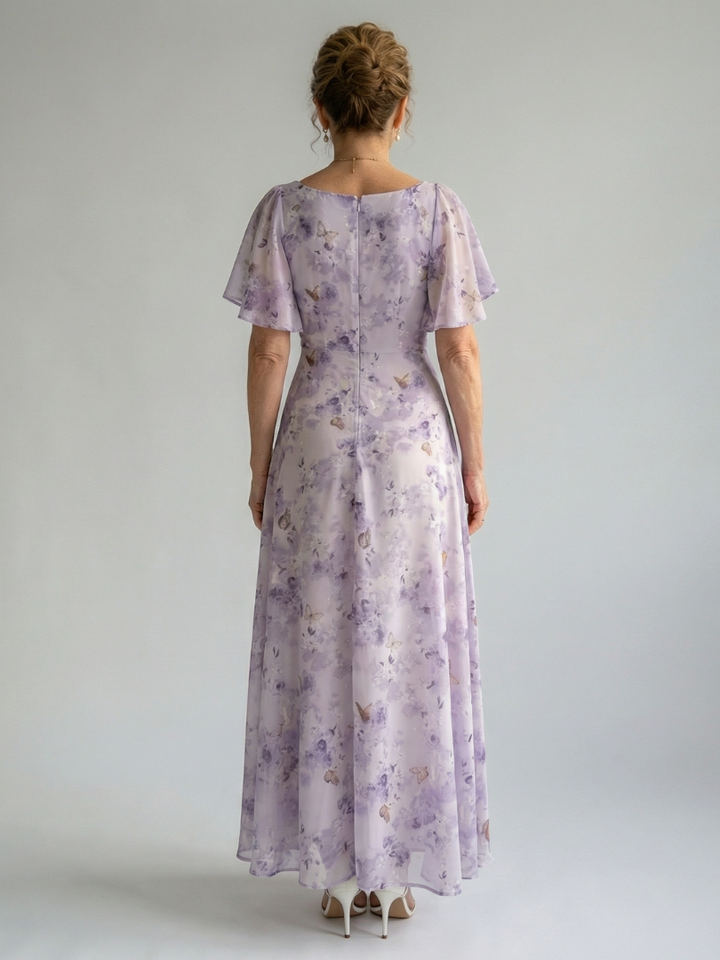 Vaelis | Midi Dress with Ruffle Sleeves