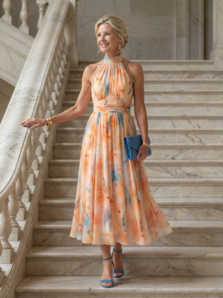 Harlow & Stone™ | Halter Neck Midi Dress