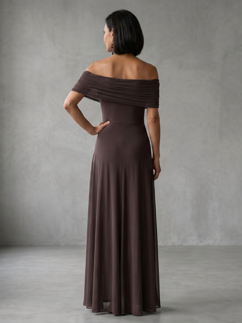 Giugno | Off-Shoulder Draped Midi Dress