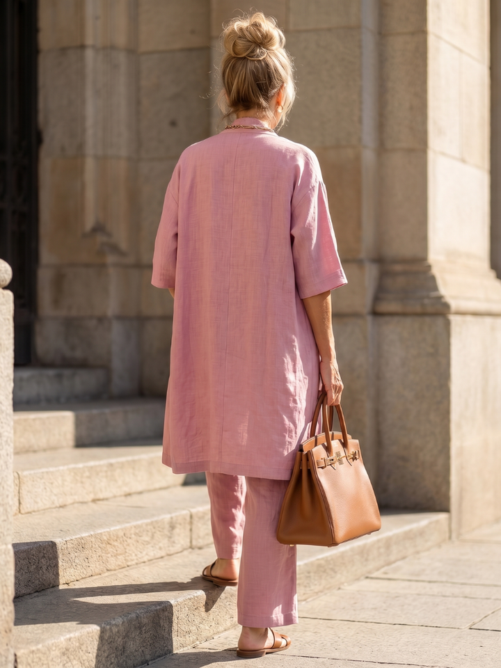 Yael | Three-Piece Relaxed Top and Trousers Set