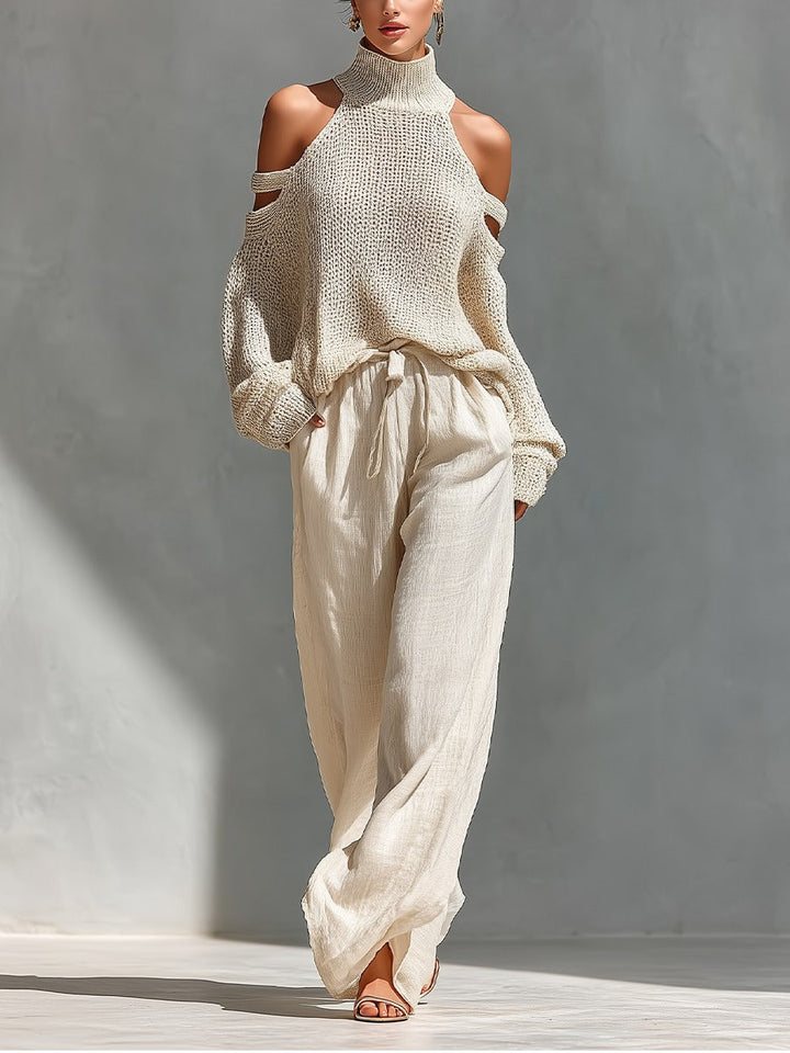 Camilla • Stylish Knit and Linen Set