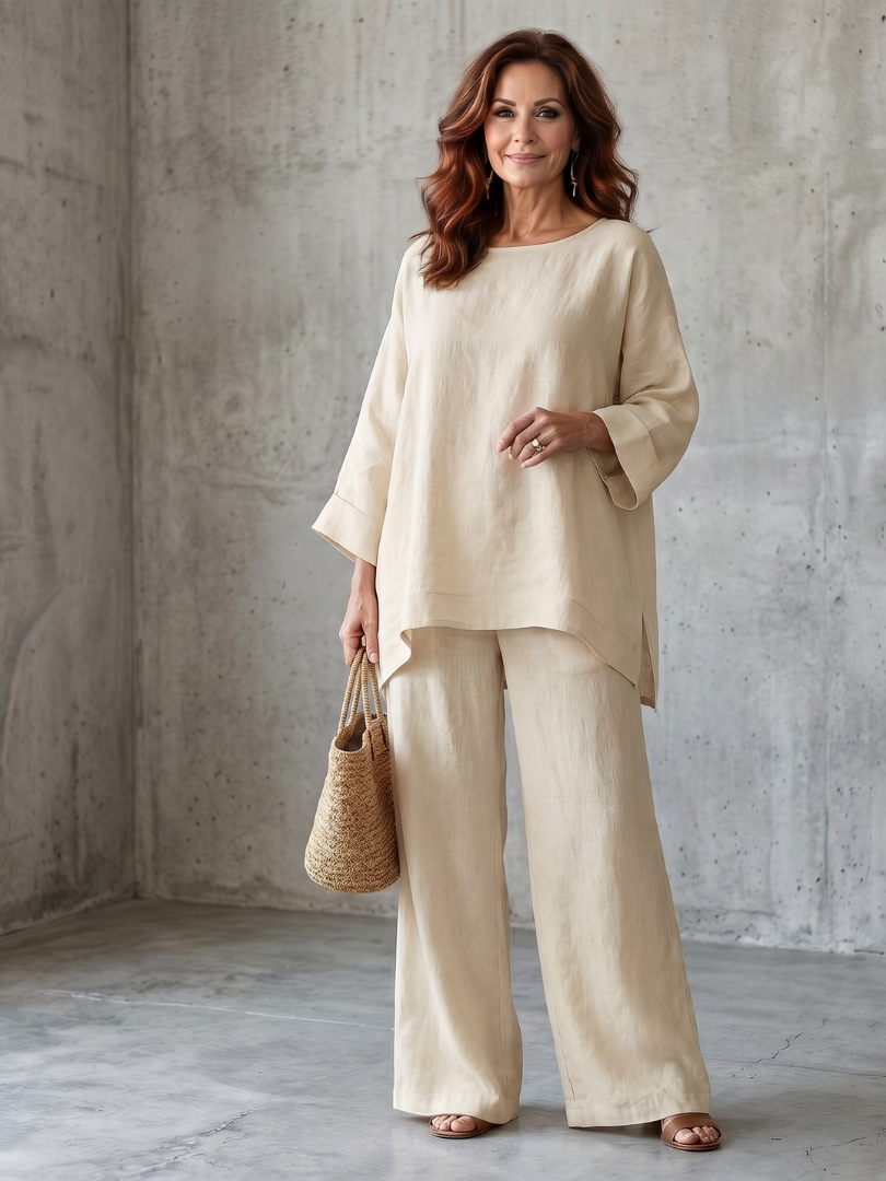 Prue | Oversized Tunic and Wide-Leg Trousers Set