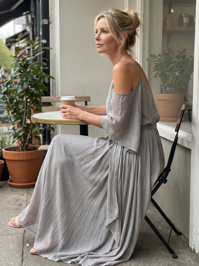 Marisol | Layered Off-Shoulder Top and Wide-Leg Trousers
