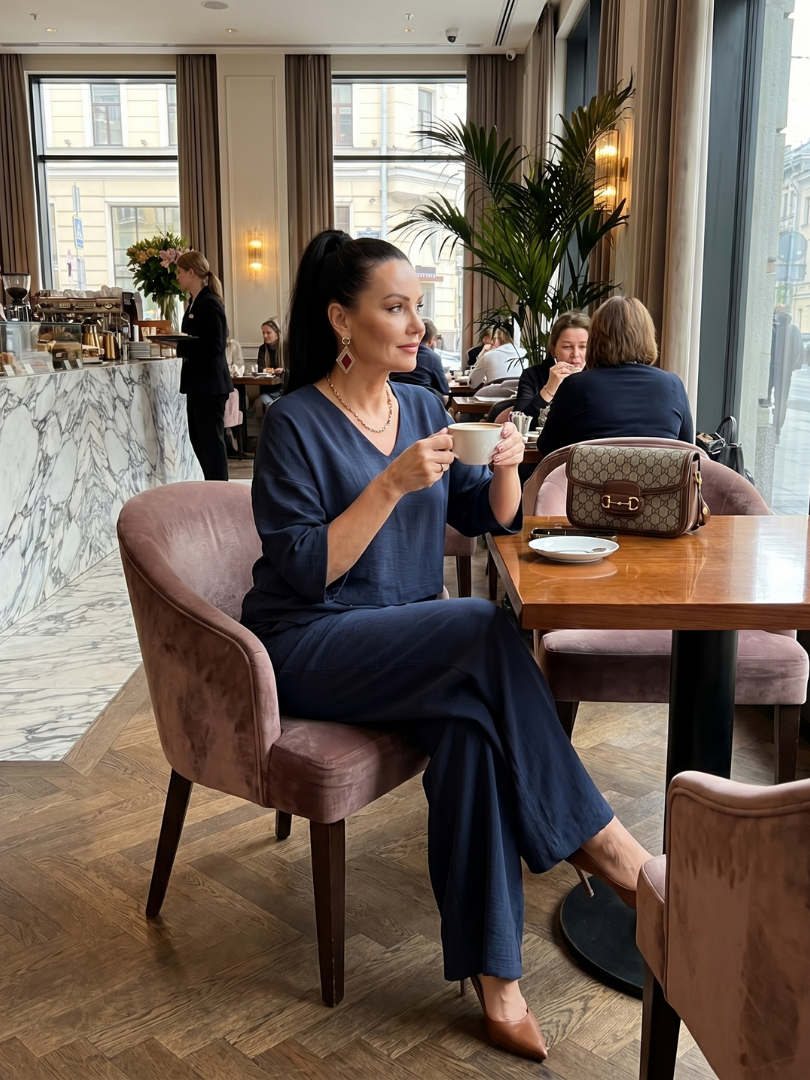 Fiume | Layered Top with Wide-Leg Trousers Set