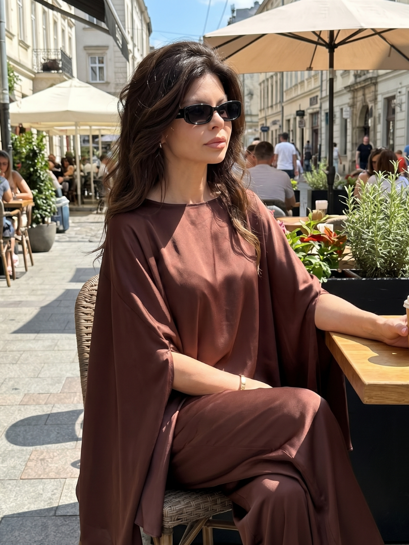 Selah | Wide Tunic and Flare Trousers Set