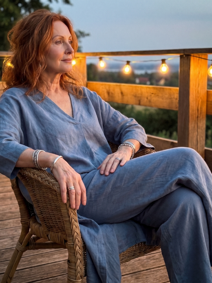 Onice | Wide Tunic Top and Wide-Leg Trousers Set