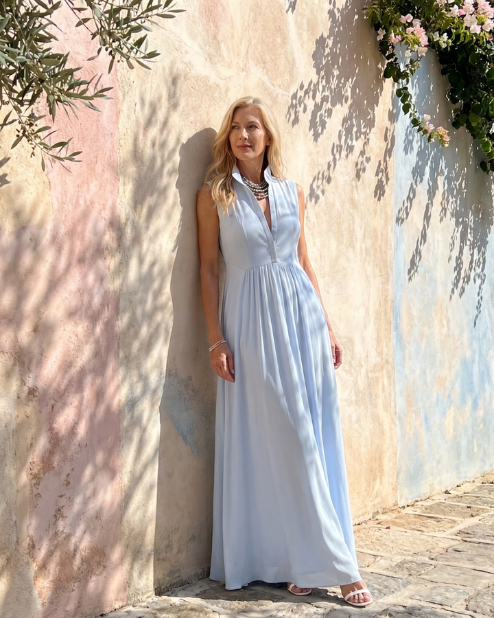 Virelia | Sleeveless Collared Wide-Leg Jumpsuit