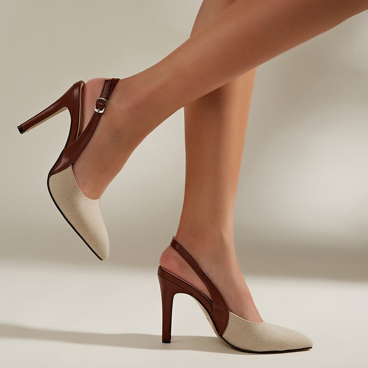 Gemini a dit Amélie™ | Contrast Slingback Heels