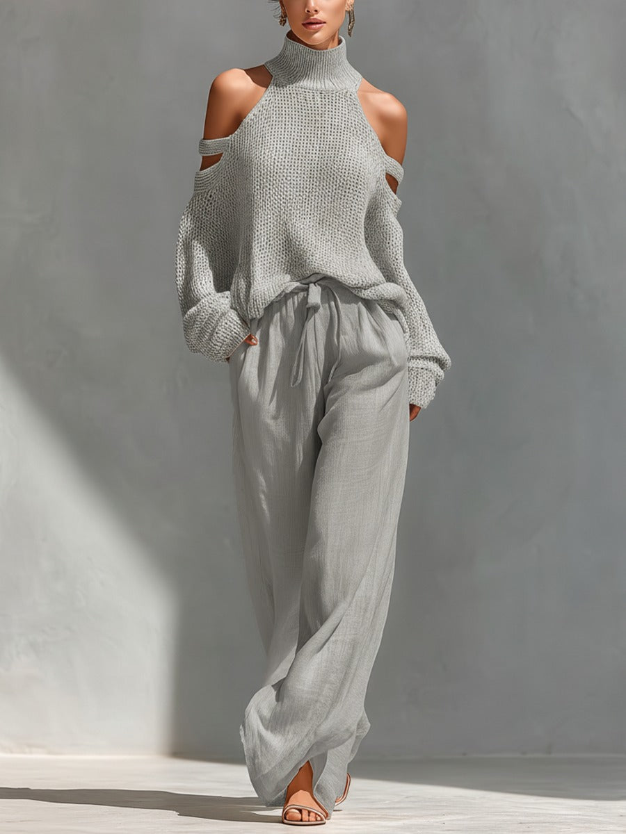 Camilla • Stylish Knit and Linen Set