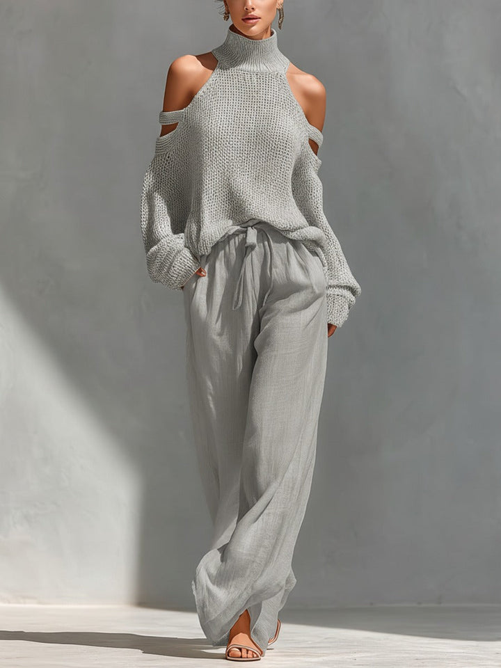 Camilla • Stylish Knit and Linen Set