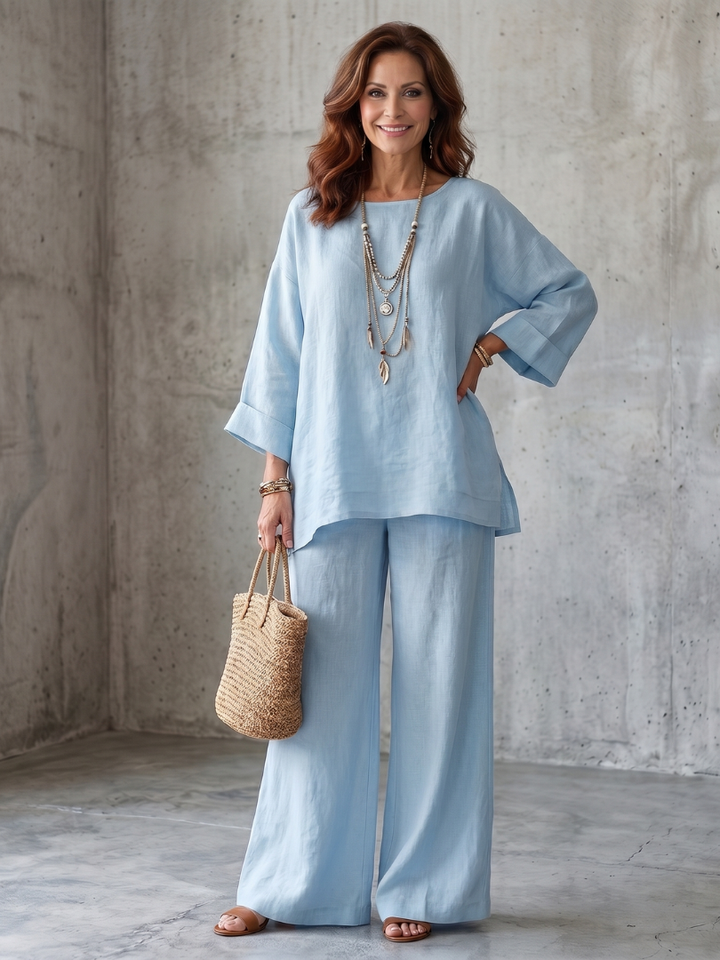 Prue | Oversized Tunic and Wide-Leg Trousers Set