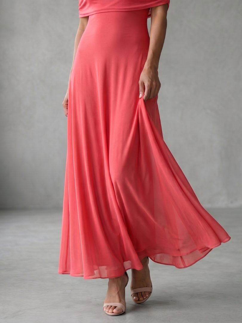 Giugno | Off-Shoulder Draped Midi Dress